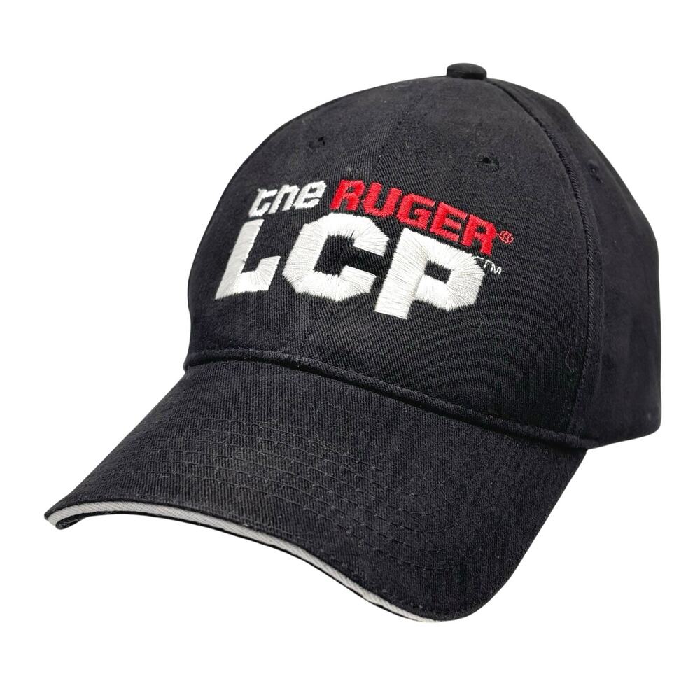 Ruger Firearms LCP Black Baseball Cap Shooting Hat Embroidered Logo Strapback - Picture 1 of 7